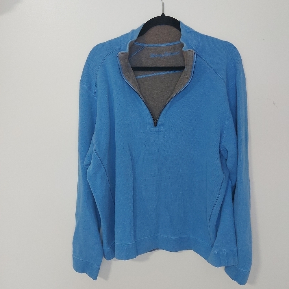 Tommy Bahama Blue Quarter-Zip Pullover